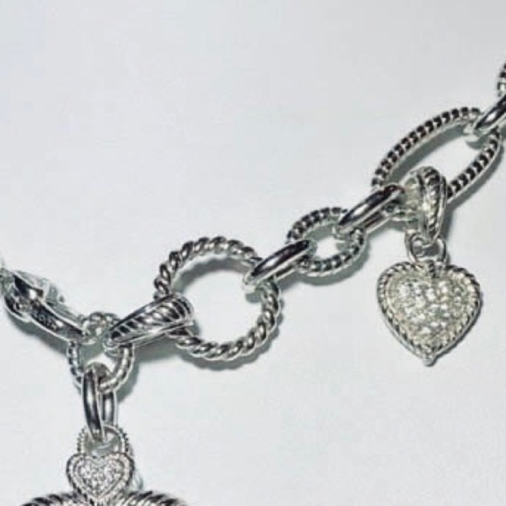 Vintage Judith Ripka Heart Pendant and Chain - Picture 7 of 16